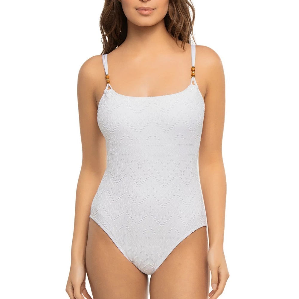 La Blanca White Bodysuit One Piece size m